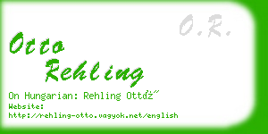 otto rehling business card